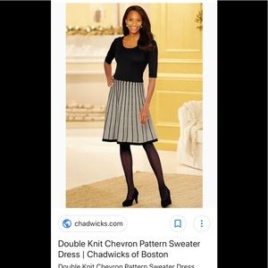 New Chadwick's Sweater fit and flair dress